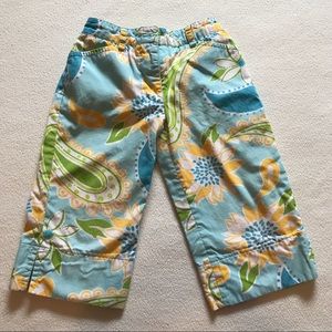 Girls White Tag Capris